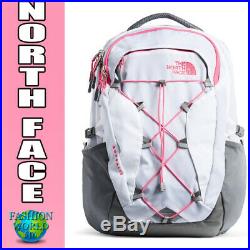 The North Face Classic Borealis Backpack 15'' Laptop School Bag White/Coral