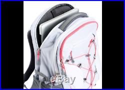 The North Face Classic Borealis Backpack 15'' Laptop School Bag White/Coral