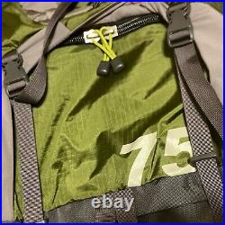 The North Face Crestone 75 Backpack NWT FAST SHIP Green Ripstop 85 Liters 18-21