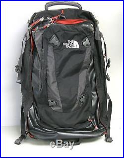 The North Face DoubleTrack Wheeled Rolling Cardinal Red Rugged Backpack Carry On