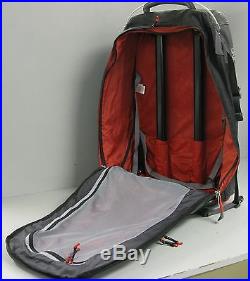 The North Face DoubleTrack Wheeled Rolling Cardinal Red Rugged Backpack Carry On