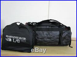 The North Face Golden State Duffel Packable Travel Suitcase Backpack Bag Black