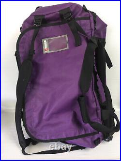 The North Face Large Base Camp Duffel Peak Purple Black Travel Backpack Bag 95L