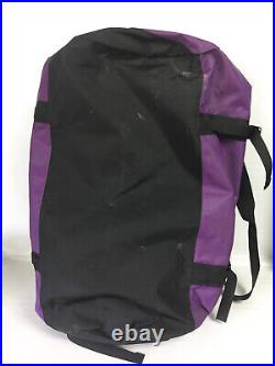 The North Face Large Base Camp Duffel Peak Purple Black Travel Backpack Bag 95L