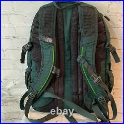 The North Face Mens Green Borealis FlexVent Laptop Sleeve Hiking Backpack OS Euc
