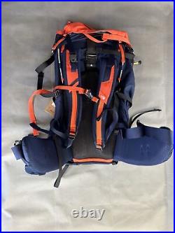 The North Face Navy Orange Youth Terra 55 L Hiking Camping Backpack
