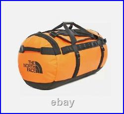 The North Face Orange Base Camp Duffel Bag Backpack Small 50l New