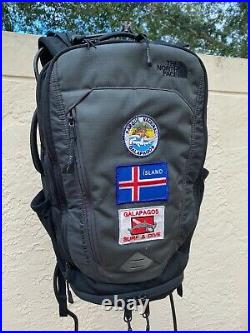 The North Face Overhaul 40 Black Backpack Galapagos Patches