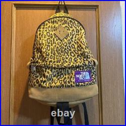 The North Face Purple Label Backpack Medium leopard pattern excellent 8/10 No612