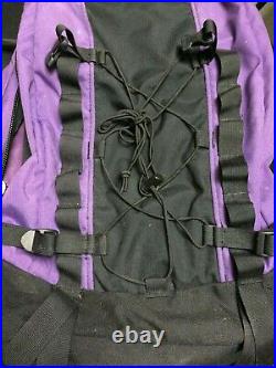 The North Face Purple Nylon Hiking Back Pack Waist Band Dual Zip