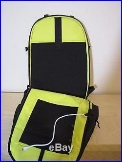 The North Face Router Charged Backpack Joey T1 Black/Sulphur Green NWT $219