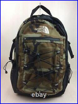 The North Face Rucksack Backpack borealis NM07653 Khaki Color Nylon Degraded Use
