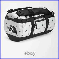 The North Face Small Base Camp Duffel Packable Travel Backpack White Print