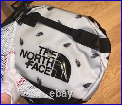 The North Face Small Base Camp Duffel Packable Travel Backpack White Print