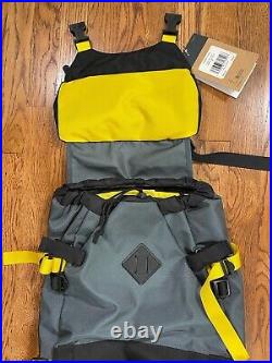 The North Face Steep Tech Pack Backpack VANDIS GREY-LIGHTNING YELLOW NWT OS