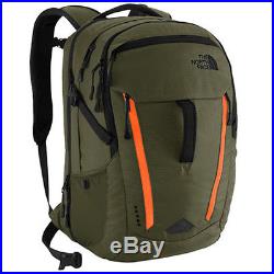 The North Face Surge Backpack (Forest Night Green / Acrylic Orange)