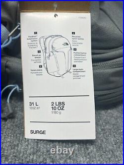 The North Face Surge Backpack Women One Size Zinc Grey Powder Blue 31 Liter