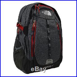 The North Face Surge II Transit Backpack Zinc Grey Heather/Red