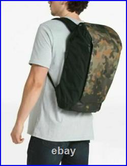 The North Face Taupe Green Camo Print / TNF 26L Black Kaban Bookbag Backpack