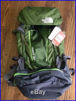 The North Face Terra 50 Pack Backpack Hiking L/XL Scallion Green Tree Frog