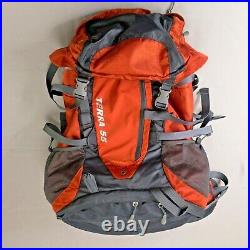 The North Face Terra 55 Bag Orange Camping Hiking Backbag #222
