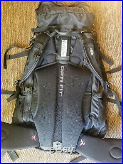 The North Face Terra 65 Backpack Hiking 65L Black size M/L Excellent Used