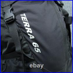 The North Face Terra 65L Backpack Medium Black Mens Outdoor Hike 65 Liters Pack