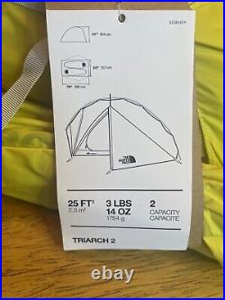 The North Face Triarch 2.0 2-person Tent Backpacking/Camping Gravel/Acid $450