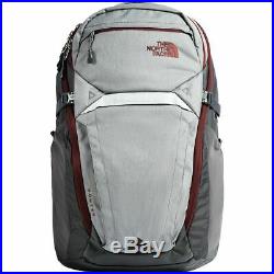 The North Face Unisex Router Backpack Zinc Grey Light Heather/Sequoia Red