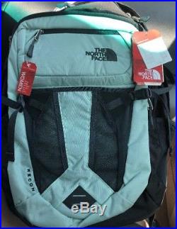 The North Face W Recon Surf Green Grey Bookbag Backpack Brand New