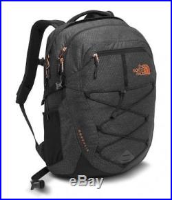 The North Face Women Classic Borealis Backpack-TNF Black Heather & Rose Gold