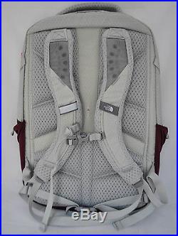 The North Face Women's Recon Backpack in Lunar Ice Grey Melon Red NEW with Tags