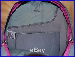 The North Face Womens Recon Backpack Laptop Bookbag Pache Grey Heather Pink NWT