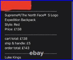 The North Face X Supreme S Logo Backpack Red