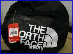 The North Face XL Basecamp Duffel Packable Travel Suitcase Backpack Black Chalk