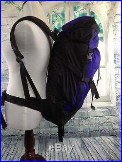 VTG 90s The North Face Backpack Hiking Bag Day Pack Large Black Purple Camping