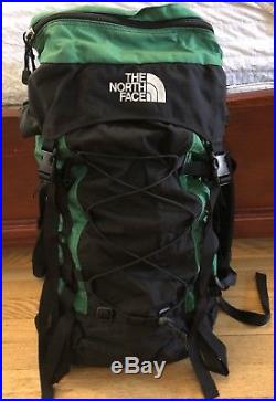 VTG 90s The North Face Backpack Hiking Bag Day Pack XLarge Green Camping Mint