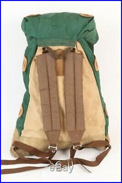 VTG THE NORTH FACE Canvas/Leather Internal Frame Backpack Daypack USA