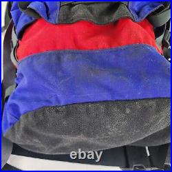 VTG The North Face Internal Frame Backpack Hiking Red Blue Top Load USA Bag Sz L