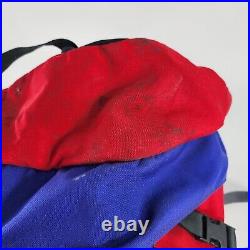 VTG The North Face Internal Frame Backpack Hiking Red Blue Top Load USA Bag Sz L