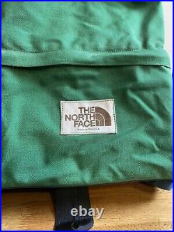 Vintage 1970s North Face Green Tear Drop Backpack 2 Zippers