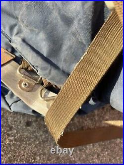 Vintage 70s North Face Brown Label Backpack Blue Leather Rucksack USA