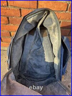 Vintage 70s North Face Brown Label Backpack Blue Leather Rucksack USA