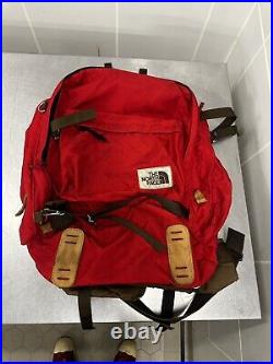 Vintage 80s The North Face Hiking Backpack Rucksack With External Frame Red