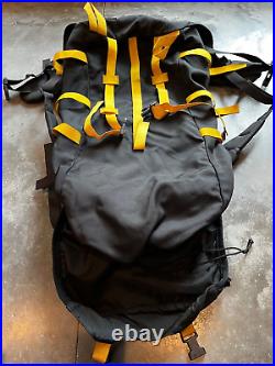 Vintage North Face Black Top Load Backpack 55 60 Liter Reg. Ski Hike Mountain