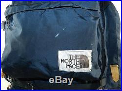 Vintage THE NORTH FACE Brown Label USA Navy Blue Outdoor Hiking Pack Backpack
