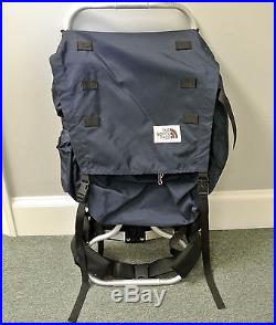 Vintage The North Face Brown Label External Frame Blue Backpack Hiking Camping