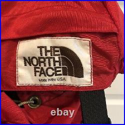 Vintage The North Face Brown Label Made In USA Backpack Hiking Red & Black 80s