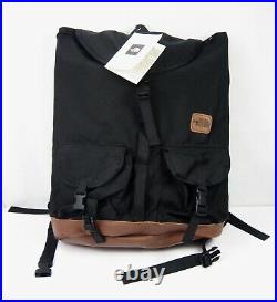 Vintage The North Face Toiyabe Rucksack Cargo Backpack Black Brown Leather NOS