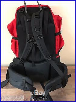 Vintage The North Face Tripper Backpack Hiking Camping Internal Frame Red NWT